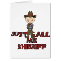 Sheriff-T-Shirts und Geschenke Grußkarten
