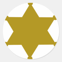 Sheriffstern Runde Sticker