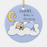 Shhh Baby-Schlafentür-Aufhänger Weihnachtsbaum Ornamente