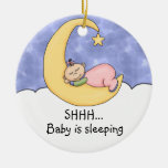 Shhh Baby-Schlafentür-Aufhänger Weihnachtsornament