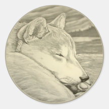 Shiba Inu Aufkleber-Hundeliebhaber Shiba Inu Kunst