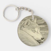 Shiba Inu Keychain Shiba Inu Hundekunst-Geschenke Schlüsselring