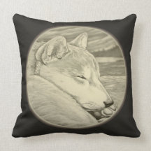 Shiba Inu Kissen-Schlafenhundekunst Pillows Gesche