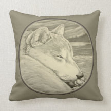 Shiba Inu Kissen-Schlafenhundekunst Pillows Gesche