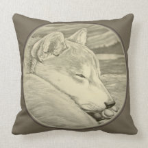 Shiba Inu Kissen-Schlafenhundekunst Pillows Gesche