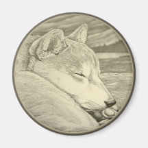 Shiba Inu Kühlschrankmagnet Shiba Inu Hundemagnet-