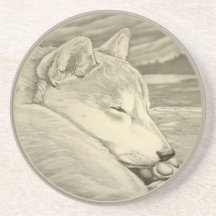 Shiba Inu Untersetzer-schlafender Schutz-HundeUnte