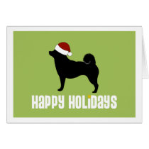 Shiba Inu Weihnachtsmannmütze karten