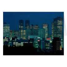 Shinjuku Skyline an der Dämmerung, Tokyo, Japan Karte