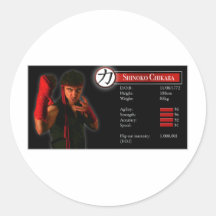 Shinoko Statistiken Runde Sticker
