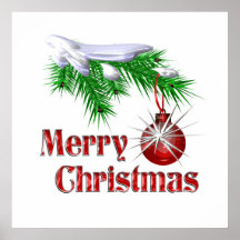 Shiny Christmas Ornament Poster