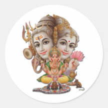 Shiva und Familie Aufkleber