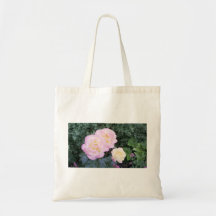 Shoppingbag av tyg med rosenmönster tote bag