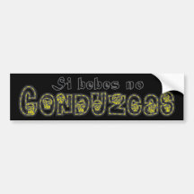 Si Bebes, kein Conduzcas Pegatina Auto Sticker