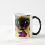 Siamesische Katzen-Malerei mit dem Schmetterling - Kaffee Tassen