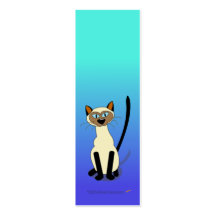 Siamesische Katzen-MiniLesezeichen (blau) Visitenkarten Vorlage