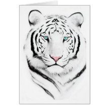 Sibirischer weißer Tiger Grußkarte
