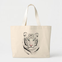 Sibirischer weißer Tiger Leinentasche