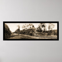Sich fortbewegendes Oregon-Eisenbahn-Foto 1906 Poster