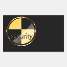 Sicherheit Rechteckige Sticker