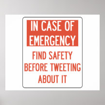 Sicherheit vor tweetendem Plakat