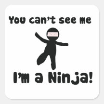 Sie können nicht sehen, dass ich ich ein Ninja bin Sticker