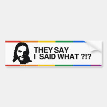 SIE SAGEN, dass ICH SAGTE, WAS - JESUS.png Autoaufkleber