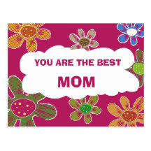 SIE SIND DIE BESTE MAMMA POSTKARTE