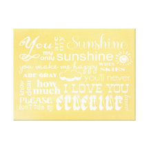 Sie sind meine Sonnenschein-Leinwand-Wand-Kunst Leinwand Druck