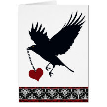 Sie stahlen meine Herz-Fliegen-Krähe Grußkarte