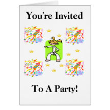 Sie werden zu einem Party eingeladen! Grußkarten