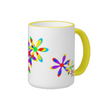 Siebzigerjahre Blumen-Fantasie-Becher Haferl