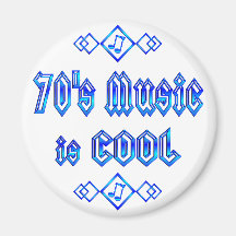 Siebzigerjahre Musik ist cool Magnete