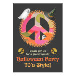 Siebzigerjahre Thema-Halloween-Party-Einladung