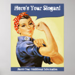 Sieg-Mädchen Rosie Nieteneinschläger-Gewohnheits-P Plakat