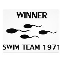 Sieger-Schwimmteamikone 1971 Einladungskarte