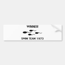 Sieger-Schwimmteamikone 1973 Auto Aufkleber