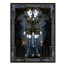Sienna u. Celeste gotische Drache-Zwillings-Feen-P