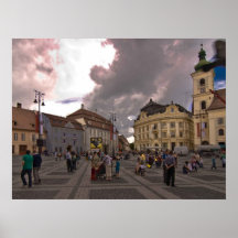 Sighisoara - Draculas Geburtsort-St Mary Kirche Plakat