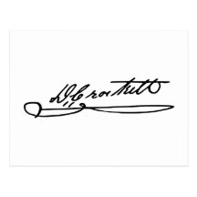 Signature Autograph of Davy Crockett Post Card