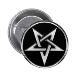 Silber umgekehrter Pentagram Anstecknadel