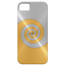 Silber-und Goldrostfreier glänzender Metallstrudel Etui Fürs iPhone 5