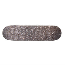 Silberne Glittergraphik des Imitats Skate Board