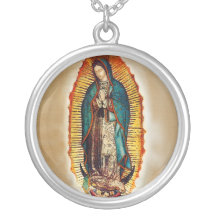 Silberne Halskette Virgen Des Guadalupe
