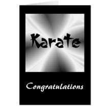 Silberne Karate-Glückwunsch-Karte