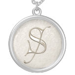 Silberne Monogramm-Halskette - Buchstabe S
