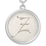 Silberne Monogramm-Halskette - Buchstabe Z