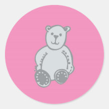 Silberne Teddybär-Aufkleber
