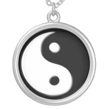 Silberne Yin Yang Symbol-Anhänger-Halskette