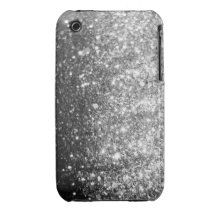 Silberner Glitter iPhone 3 Weihnachtsfall iPhone 3 Hülle